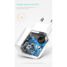 Сетевое зарядное устройство Baseus Mini Dual-U Charger 2USB 2.1A Белый