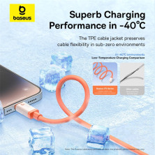 Кабель Baseus 0℃ Series Fast Charging Data Cable Type-C to Lightning PD 20W 2m Оранжевый