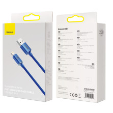 Кабель Baseus Crystal Shine Series USB to Lightning 2.4A 2m Синій