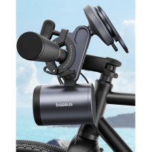 Тримач з ліхтариком телефону на велосипед Baseus PrimeTrip Series Dual-Color Bike Light 2-in-1 Set Чорний