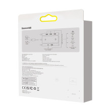 USB-хаб Baseus 4in1 Lite Series 4-Port Type-A HUB Adapter Type-A to USB3.0*4 кабель 2м Чорний
