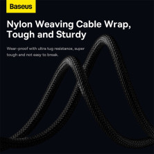 Кабель Baseus StarSpeed 3-in-1 Fast Charging Data Cable USB to Lightning+Type-C+MicroUSB 3.5А 0.6m Черный