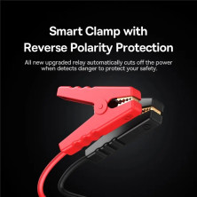 Пускозарядний пристрій Бустер Baseus Super Energy Ultra Car Jamp Starter 3in1 12V 26800mAh 3000A з функцією Павербанка 100W 20V/5A та LED ліхтарика Чорний