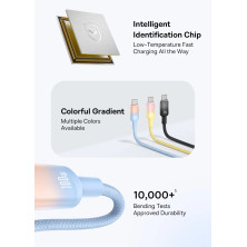 Кабель Baseus Discolor Series Fast Charging Data Cable USB to Type-C 100W 20V 5A 1m Блакитний