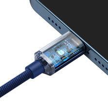 Кабель Baseus Crystal Shine Series Fast Charging Data Cable Type-C to Lightning PD 20W 1.2m Синій