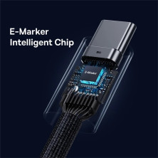 Кабель Baseus Flash 2 USB4 Series Fast Charging Data Cable Type-C to Type-C 240W 8K@60Hz 40Gbps 1m Черный