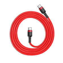 Кабель Baseus Cafule Flash Charging Data Line Cable Type-C to Type-C PD 2.0 QC 3.0 60W 20V 3A 1m Красный