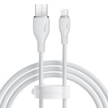 Кабель Baseus Pudding Series Fast Charging Data Cable USB to Lightning 2.4A 1.2m Білий