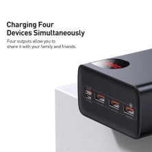 УМБ Baseus Adaman 40000mAh 22.5W з технологією QC3.0 + PD3.0 3USB+Type-C + Кабель USB to Micro Чорний