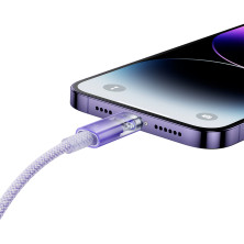 Кабель Baseus Explorer Series with Smart Temperature Control Fast Charging Data Cable Type-C to Lightning PD 20W 1m Фиолетовый