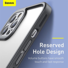 Чохол бампер Baseus Camera Lens Protector Frame Case для Iphone 12 Pro Max 6.7" Чорний