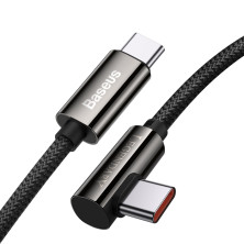 Кабель Baseus Legend Series Elbow Fast Charging Data Cable Type-C to Type-C 100W 20V 5A 1m Чорний