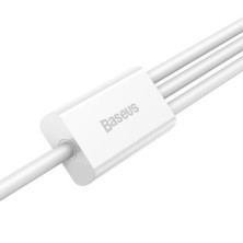 Кабель Baseus Superior Series 3-in-1 Fast Charging Data Cable USB to Lightning+Type-C+MicroUSB 3.5А 1.5m Белый