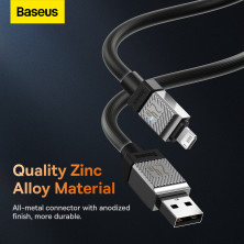 Кабель Baseus CoolPlay Series Fast Charging Cable USB to Lightning 2.4A 2m Чорний