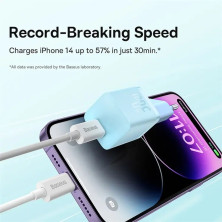 Сетевое зарядное устройство Baseus GaN5 Fast Charger 1C PD3.0 30W Type-C 3A Голубой