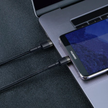 Кабель Baseus Cafule Flash Charging Data Line Cable Type-C to Type-C PD 2.0 QC 3.0 60W 20V 3A 2m Черный
