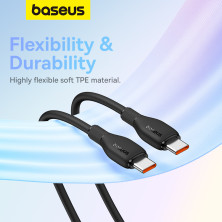 Кабель Baseus Pudding Series Fast Charging Data Cable Type-C to Type-C 100W 20V 5A 1.2m Черный