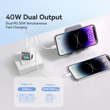 Сетевое зарядное устройство Baseus GaN5 Pro PD3.0 40W 2Type-C 3A Белый