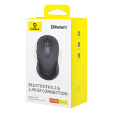 Бездротова мишка Baseus F02 Ergonomic Wireless Mouse 2.4G/BT5.2 1000-1600-2000-2400-4000dpi Чорний