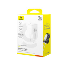 Сетевое зарядное устройство Baseus Palm Fast Charger 1C PD3.0 30W Type-C 3A Белый