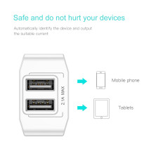 Сетевое зарядное устройство Baseus Mini Dual-U Charger 2USB 2.1A Белый