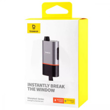 Аварійний молоток і ніж для ременя автомобільний Baseus Sharp Tool Series Emergency Hammer Pro Чорний