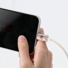 Кабель Baseus Crystal Shine Series USB to Lightning 2.4A 2m Рожевий