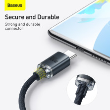 Кабель Baseus Crystal Shine Series Fast Charging Data Cable USB to Type-C 100W 20V 5A 1.2m Черный
