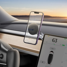 Автотримач для телефону магнітний Baseus T-Space Series Folding Metal Car Mount Magnetic на торпедо Чорний
