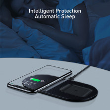 Беспроводное зарядное устройство Baseus Simple 2in1 For Phone+Pods Pro с технологией Qi 15W 2A Черный