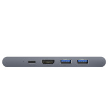 USB-хаб Baseus 7in1 Thunderbolt C + Pro 7-Port Type-C HUB Adapter Type-C*2 to USB3.0*2, Type-C*1, 4KHDMI, RJ45, SD, MicroSD Сірий