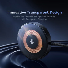 Бездротовий зарядний пристрій Baseus Simple Mini4 Magnetic с функцией MagSafe и Qi2 15W Прозорий