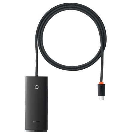 USB-хаб Baseus 4in1 Lite Series 4-Port Type-C HUB Adapter Type-C to USB3.0*4 кабель 1м Чорний