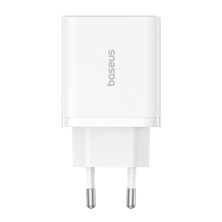 Мережевий зарядний пристрій Baseus Cube Fast Charger QC3.0+PD3.0 30W 2USB+Type-C 3A Білий
