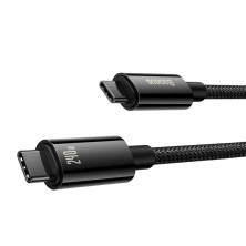 Кабель Baseus Tungsten Gold Fast Charging Data Cable Type-C to Type-C 240W 1m Черный