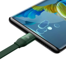 Кабель Baseus Bright Mirror 2 Series Retractable 3-in-1 Fast Charging Data Cable USB to Lightning+Type-C+MicroUSB 66W 1.1m Зелений