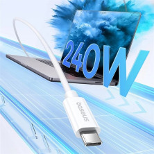 Кабель Baseus Superior 2 Series Fast Charging Data Cable Type-C to Type-C 240W 8K@60Hz 40Gbps 1.8m Белый
