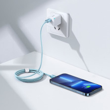 Кабель Baseus Crystal Shine Series Fast Charging Data Cable Type-C to Lightning PD 20W 1.2m Блакитний