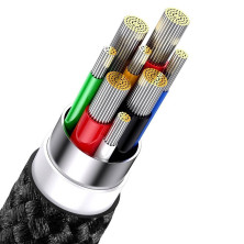 Кабель Baseus Flash Series 2 3-in-1 Fast Charging Data Cable Type-C to Lightning+Type-C+MicroUSB 100W 1.5m Чорний