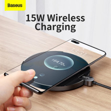Беспроводное зарядное устройство Baseus LED Display Gen 2 Wireless Charger с технологией Qi 15W Черный