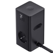 Мережевий зарядний пристрій Baseus PowerCombo Tower PowerStrip 35W 3AC+2USB+2Type-C 3A Чорний