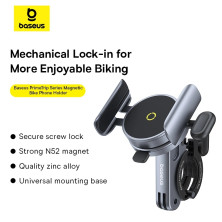 Мото-вело тримач для смартфона Baseus PrimeTrip Series Magnetic Bike Phone Holder Чорний
