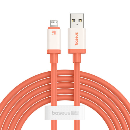 Кабель Baseus 0℃ Series Fast Charging Data Cable USB to Lightning 2.4A 2m Помаранчевий