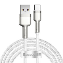 Кабель Baseus Cafule Metal Data Cable USB to Type-C 66W 11V 6A 2m Білий