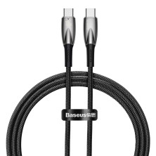 Кабель Baseus Glimmer Series Fast Charging Data Cable Type-C to Type-C 100W 20V 5A 1m Черный