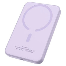 УМБ Baseus Magnetic Mini Wireless Fast Charge 2in1 5000mAh 20W 2.4A QC3.0+PD3.0 з Бездротовою зарядкою Qi 15W Фіолетовий