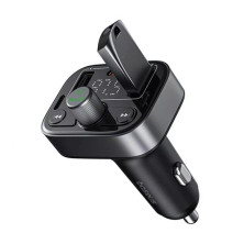 FM-трансмиттер Baseus S-09 Pro T-Typed FM Launcher MP3 Car Charger 2USB+Type-C 3.4A Черный