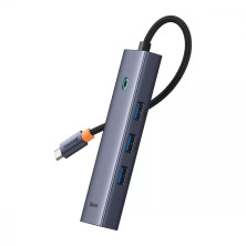 USB-хаб Baseus 6in1 UltraJoy 6-Port Type-C HUB Adapter Type-C to USB3.0*3, Type-C(PD)*1, 4KHDMI, RJ45 Сірий