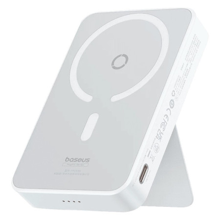 УМБ Baseus MagPro Magnetic Bracket Wireless Fast Charge 5000mAh 20W 2.4A QC3.0+PD3.0 з Бездротовою зарядкою Qi 15W Білий