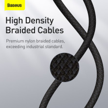Кабель Baseus High Density Braided Fast Charging Data Cable Type-C to Lightning PD 20W 1m Черный